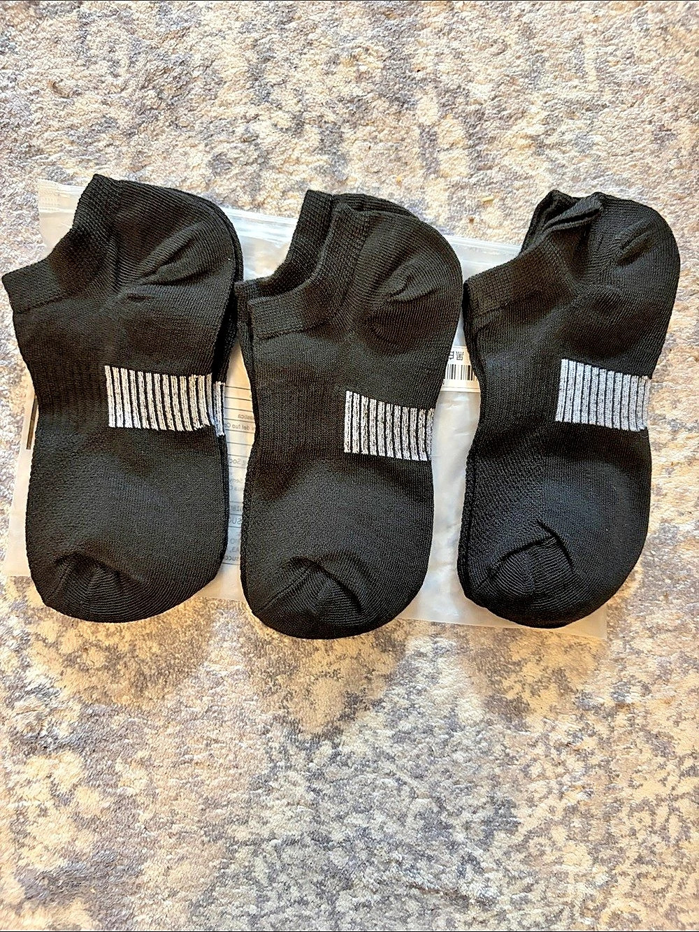 Black Athletic Socks 3-Pair Set NWT